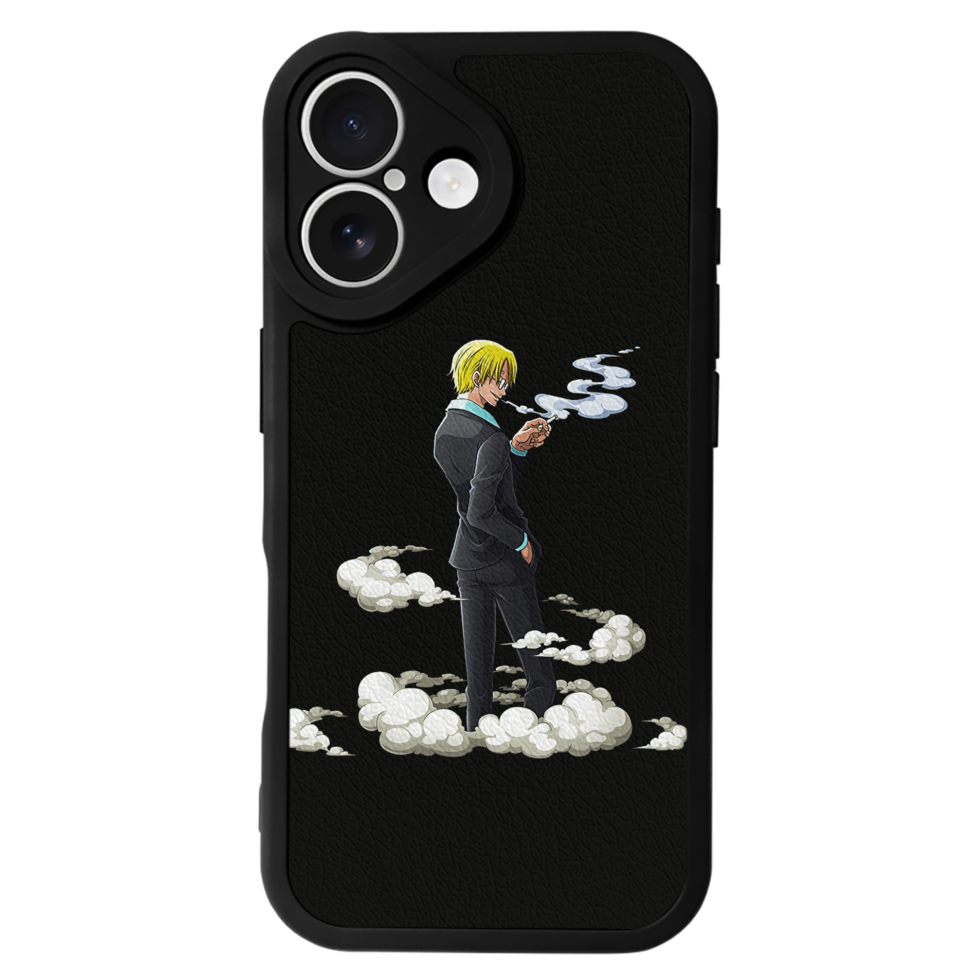 （画像用） ワンピース サンジ ONE PIECE Sanji 【iPhone 16シリーズ対応】シリコンスマホケース（レザー調） 材質：シリコン